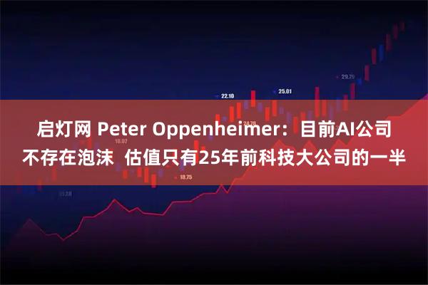 启灯网 Peter Oppenheimer：目前AI公司不存在泡沫  估值只有25年前科技大公司的一半